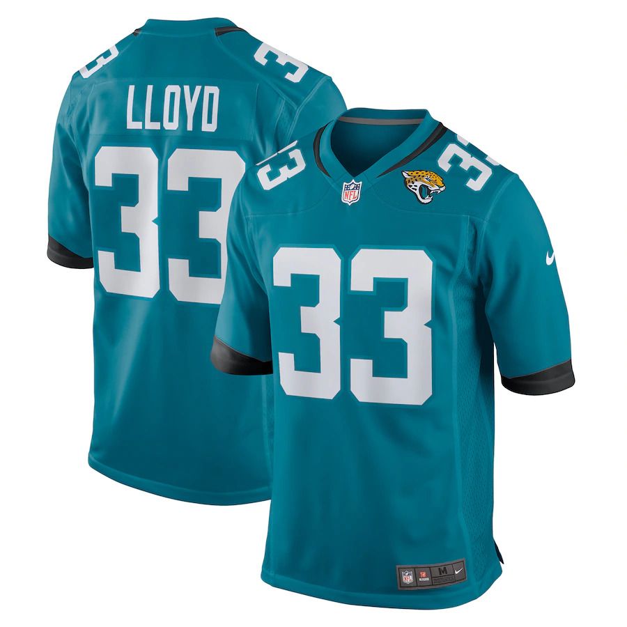 Men Jacksonville Jaguars 33 Devin Lloyd Nike Teal 2022 NFL Draft First Round Pick Game Jersey